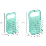 Laundry Storage Basket Wall-Mounted Foldable No-Drill Installation Holds 22 Lb+