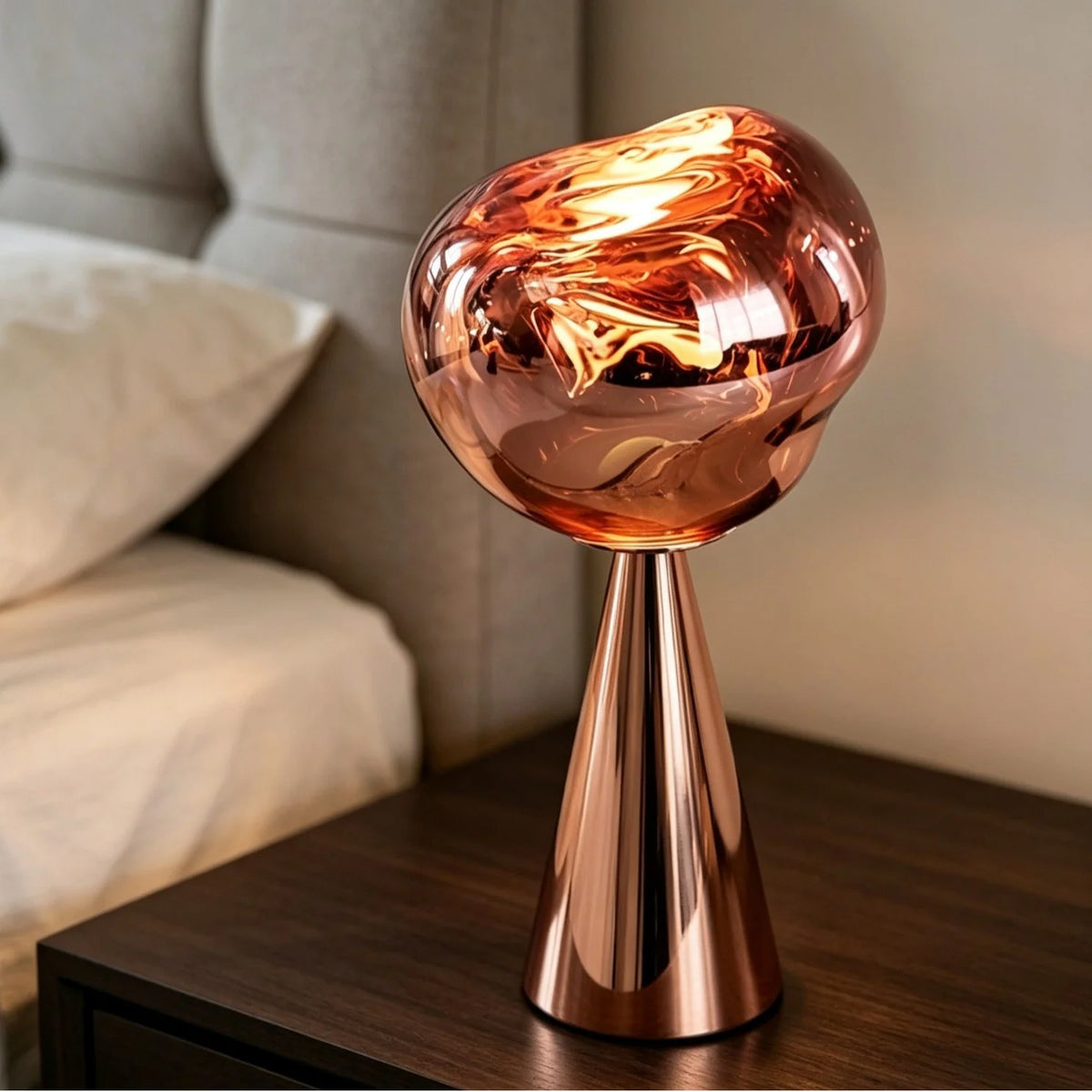 Lava Lamp Touch Switch Warm Glow Iron Frame