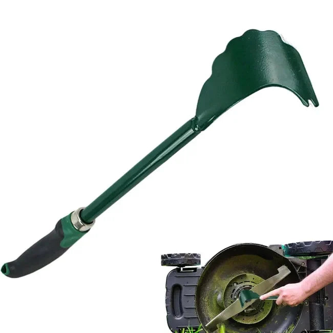 Lawn Mower Deck Scraper Rustproof Metal Ergonomic Rubber Handle 15.9 Inch