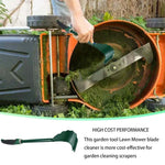 Lawn Mower Deck Scraper Rustproof Metal Ergonomic Rubber Handle 15.9 Inch
