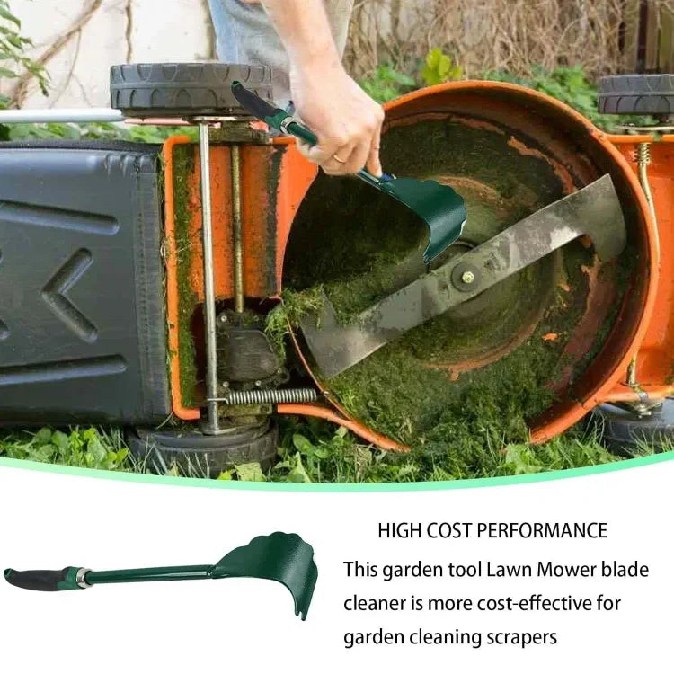 Lawn Mower Deck Scraper Rustproof Metal Ergonomic Rubber Handle 15.9 Inch