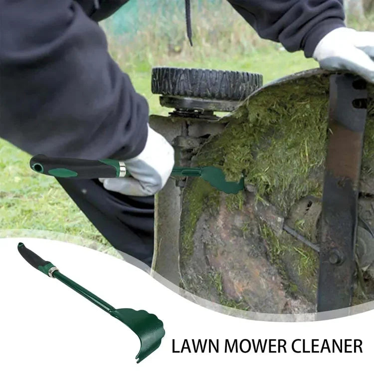 Lawn Mower Deck Scraper Rustproof Metal Ergonomic Rubber Handle 15.9 Inch