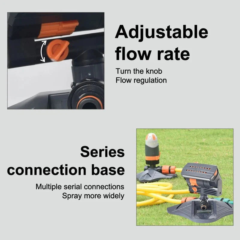 Lawn Sprinkler 16 Nozzles 4 Adjustable Modes