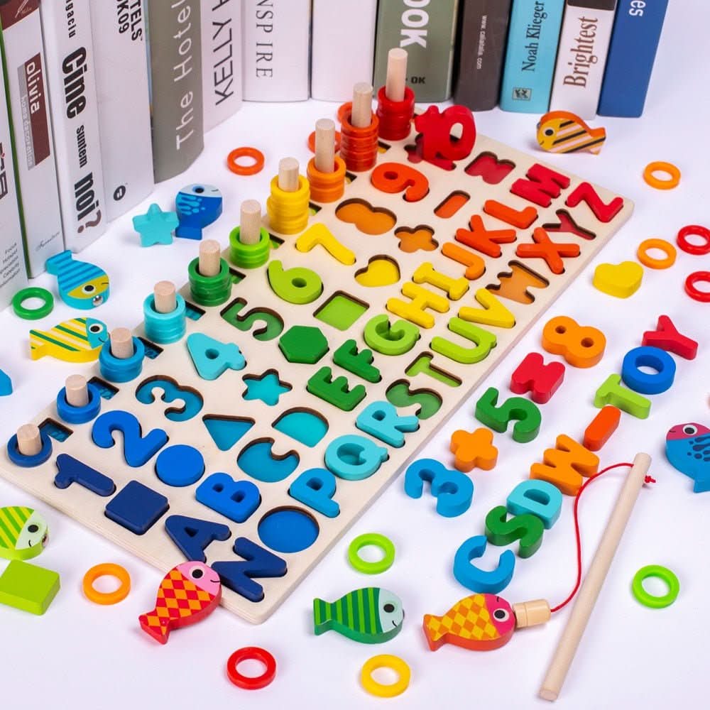 Learning Board Beechwood Counting & Shape Recognition