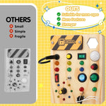 Learning Board Wooden Interactive LED Switches Fine Motor Skills Development