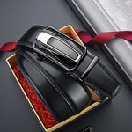Leather Belt Genuine Leather Auto-Lock Buckle Precise Fit