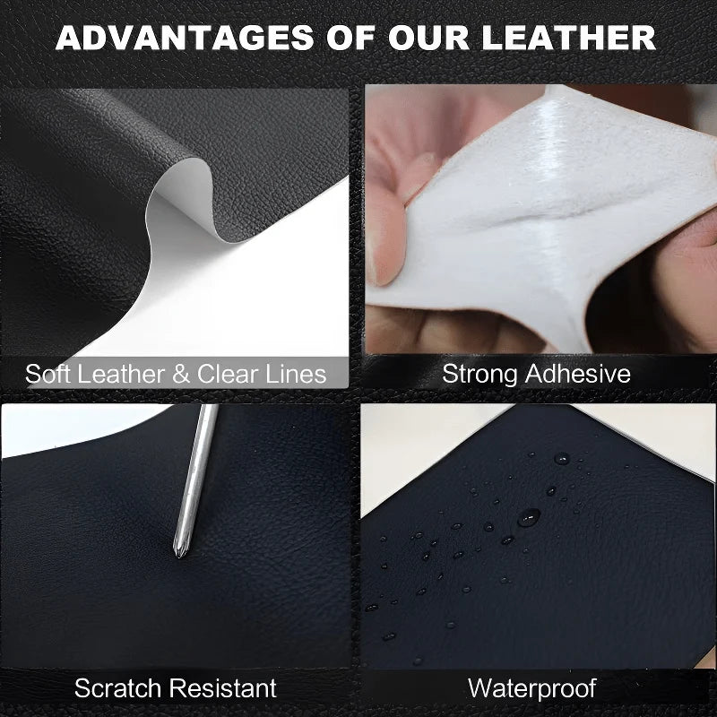 Leather Repair Patch Peel-and-Stick Tear-Resistant Flexible Fit
