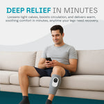 Leg & Calf Massager Cordless Heat Therapy Adjustable Fit
