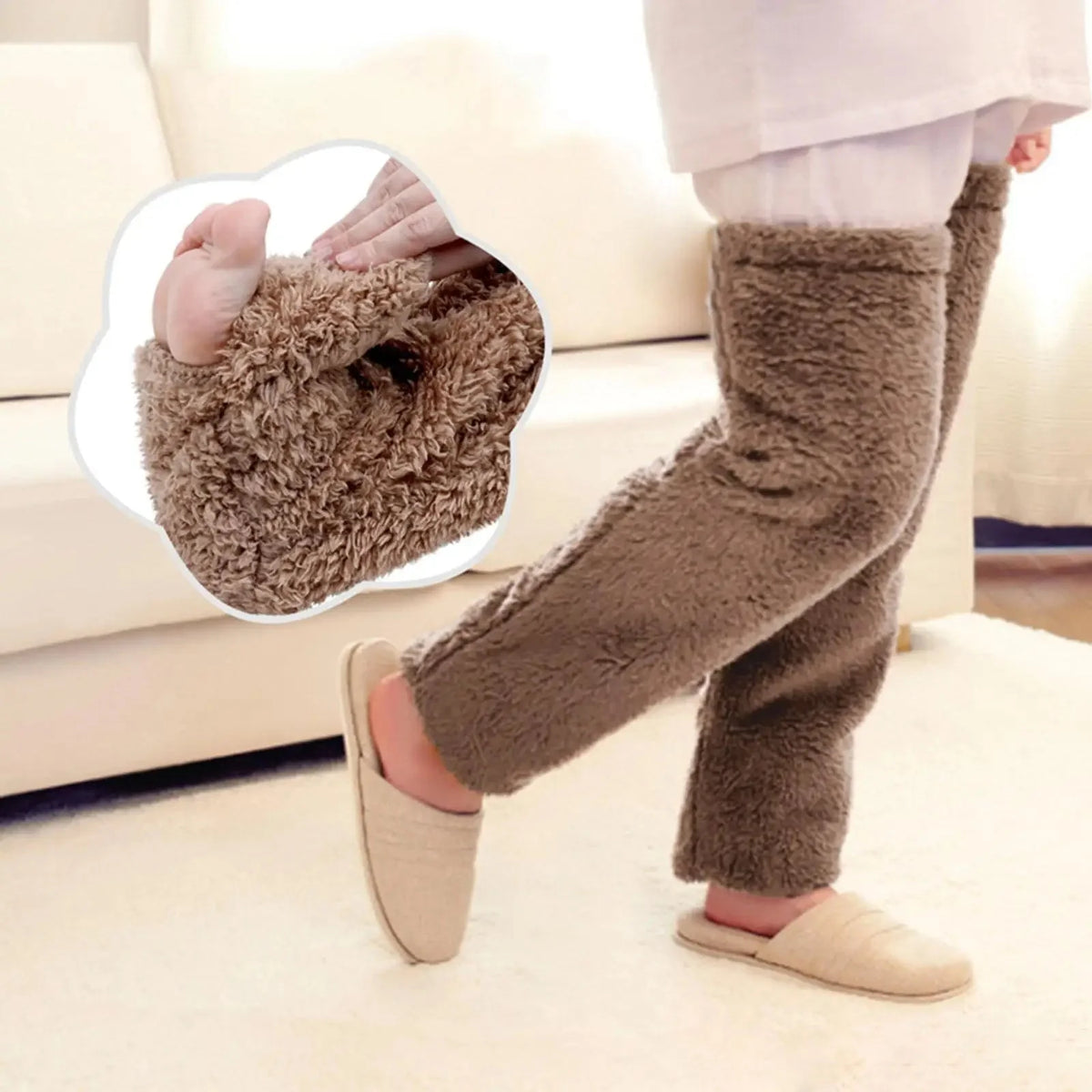 Leg Warmers Over-The-Knee Plush Open-Toe Stretch Knit