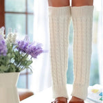 Leg Warmers Ribbed Acrylic Non-Slip Elastic Top