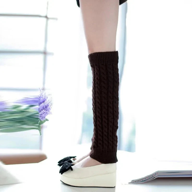 Leg Warmers Ribbed Acrylic Non-Slip Elastic Top
