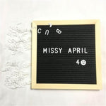 Letter Board Sign Wooden Changeable Message Display