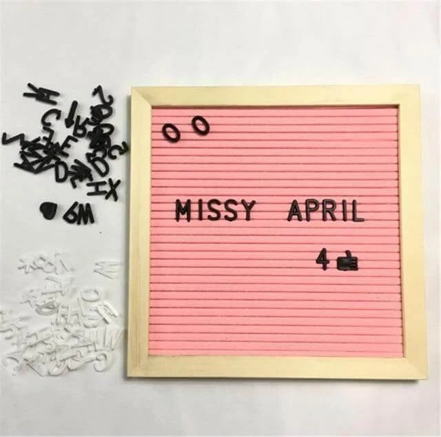 Letter Board Sign Wooden Changeable Message Display