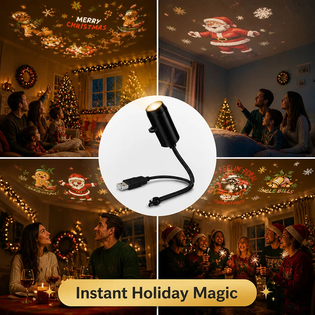 Light Projector USB Powered 4K Ultra-HD Interchangeable Scenes