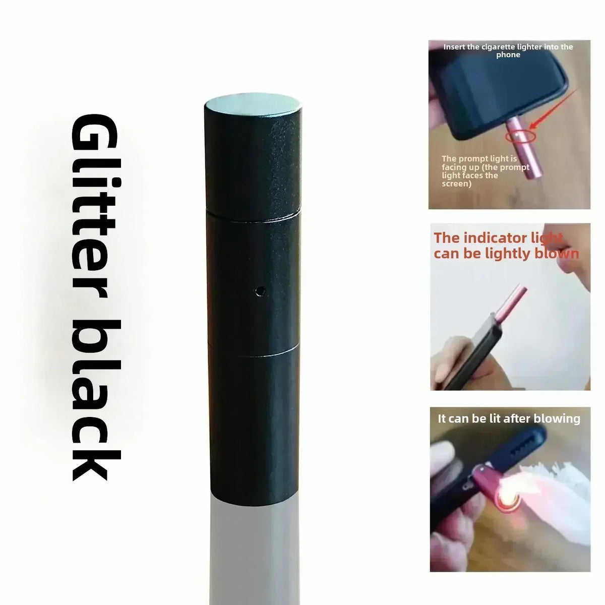 Lighter Windproof Heat Coil Phone-Powered USB-C
