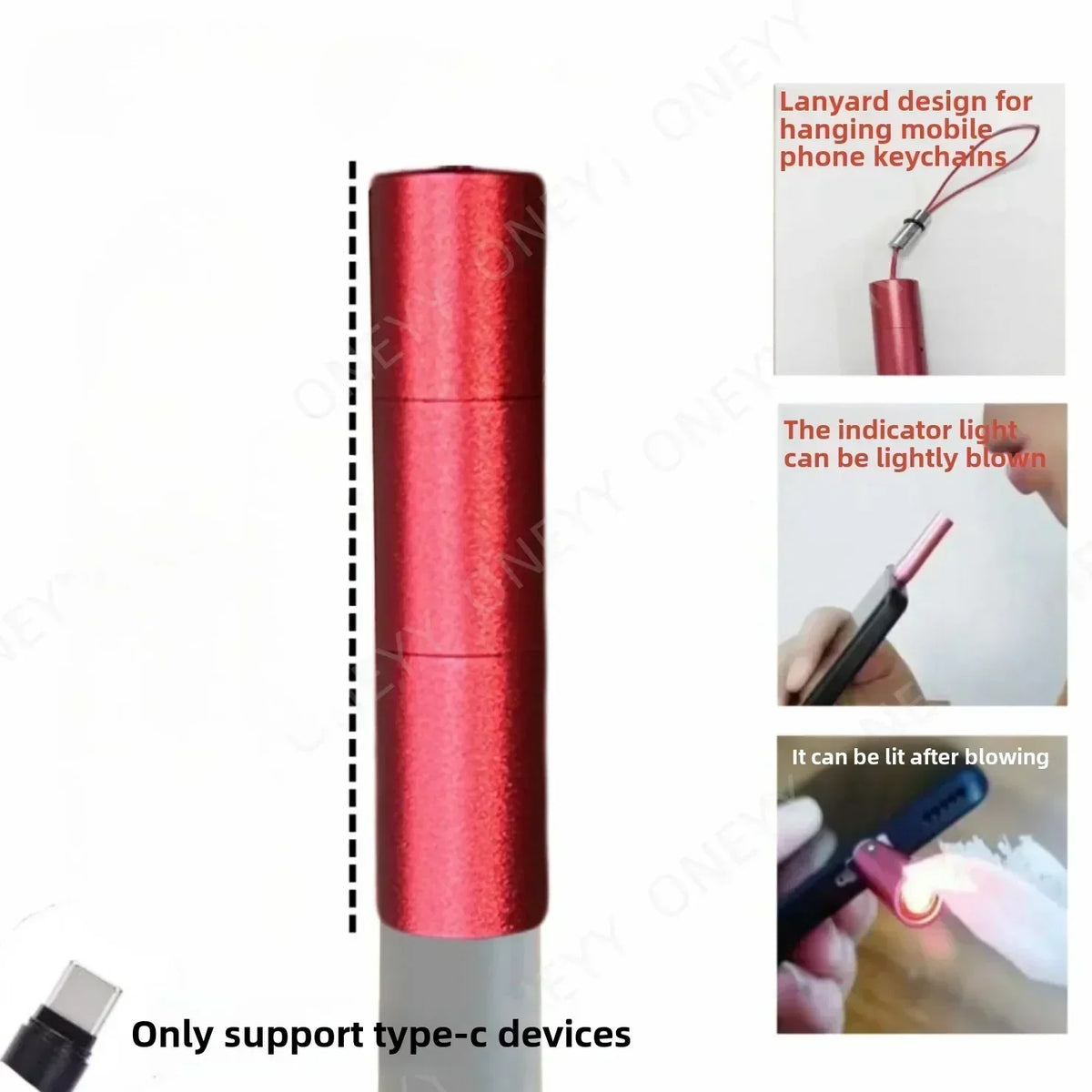 Lighter Windproof Heat Coil Phone-Powered USB-C