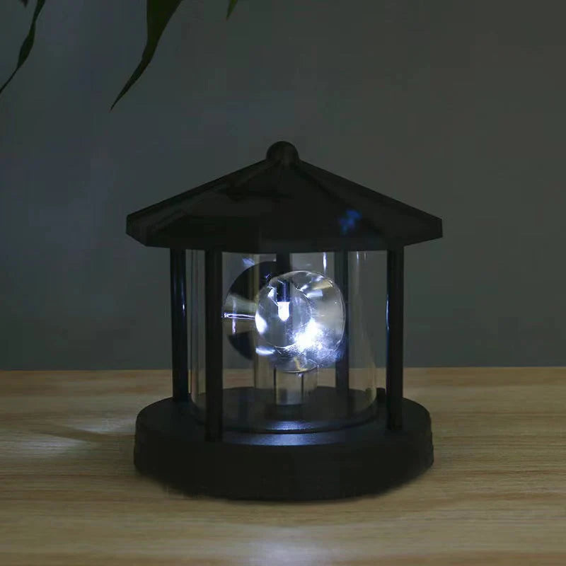 Lighthouse Garden Light Solar-Powered Rotating Beacon