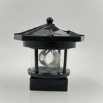 Lighthouse Garden Light Solar-Powered Rotating Beacon