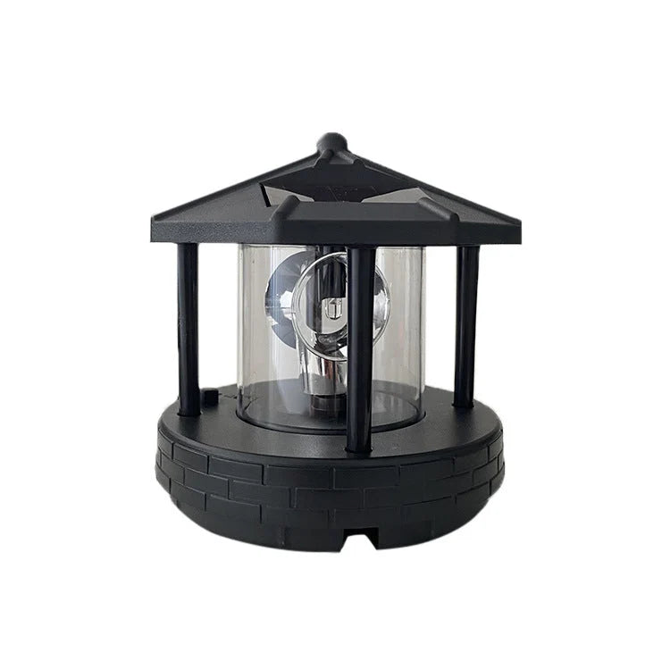 Lighthouse Garden Light Solar-Powered Rotating Beacon