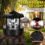 Lighthouse Garden Light Solar-Powered Rotating Beacon