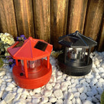 Lighthouse Garden Light Solar-Powered Rotating Beacon