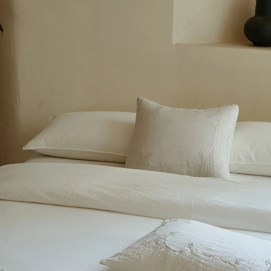 Linen Bedding Set Breathable Hypoallergenic 4-Piece