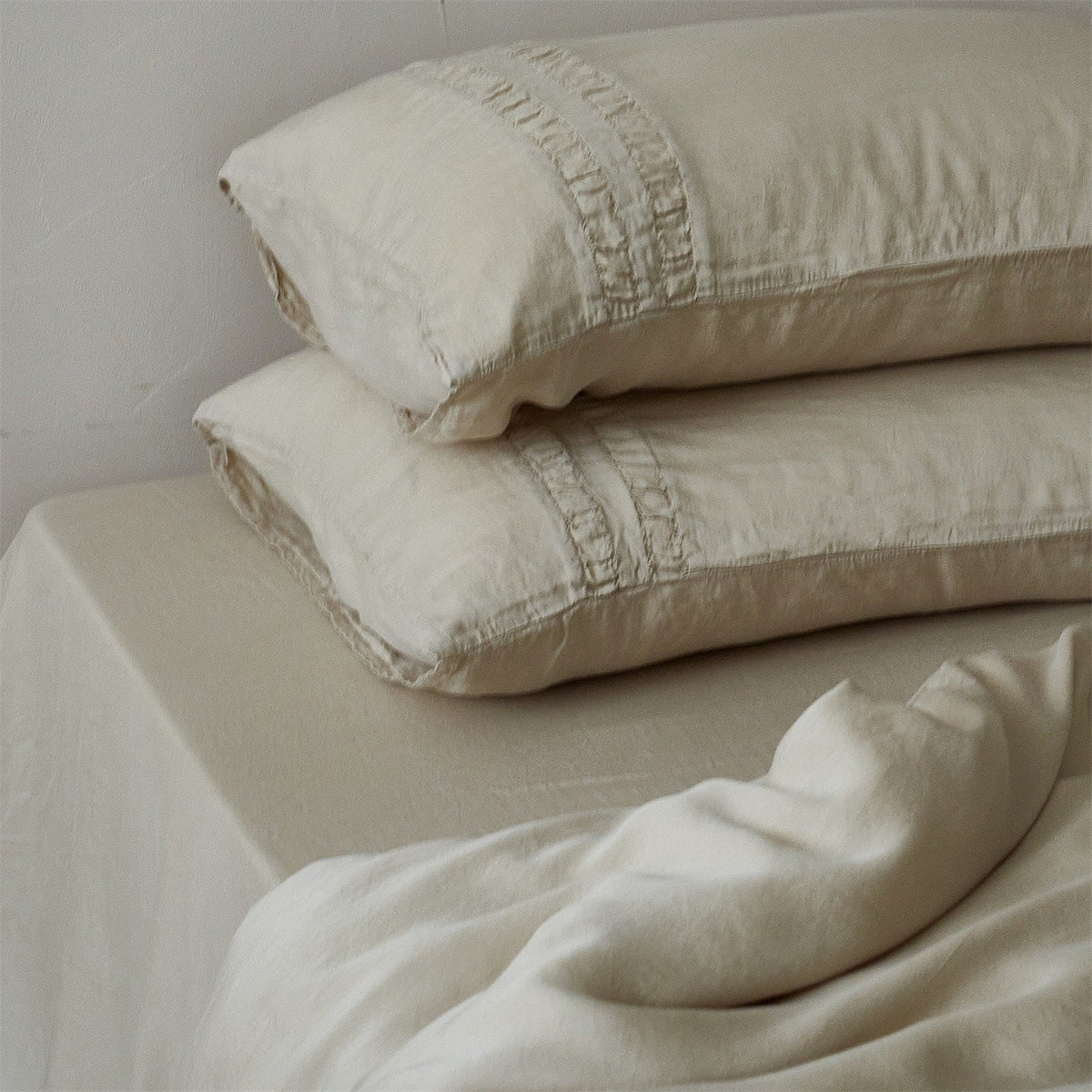 Linen Bedding Set Breathable Stonewashed Duvet Cover & Pillowcases
