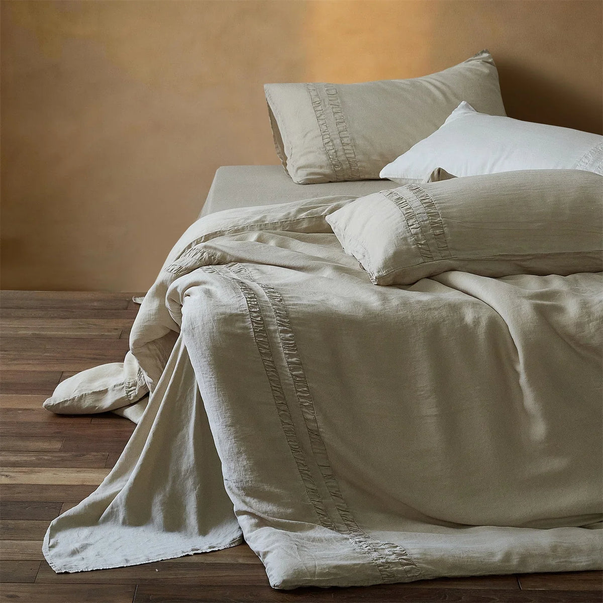 Linen Bedding Set Breathable Stonewashed Duvet Cover & Pillowcases