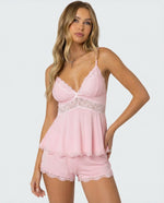Lingerie Set Lace Trim Adjustable Straps Lightweight Stretch