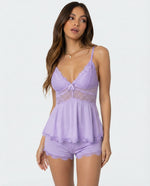 Lingerie Set Lace Trim Adjustable Straps Lightweight Stretch