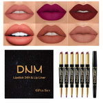 Lip Liner & Lipstick Double-Ended Waterproof Long-Lasting Color