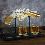 Liquor Decanter Set Revolver-Shaped Glass 70ml Shot Glasses