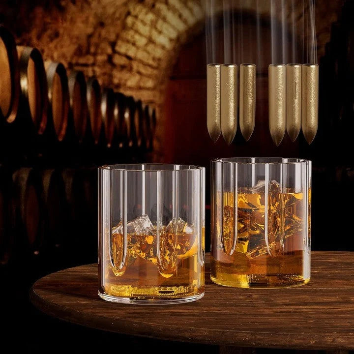 Liquor Decanter Set Revolver-Shaped Glass 70ml Shot Glasses