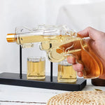 Liquor Decanter Set Revolver-Shaped Glass 70ml Shot Glasses