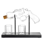 Liquor Decanter Set Revolver-Shaped Glass 70ml Shot Glasses