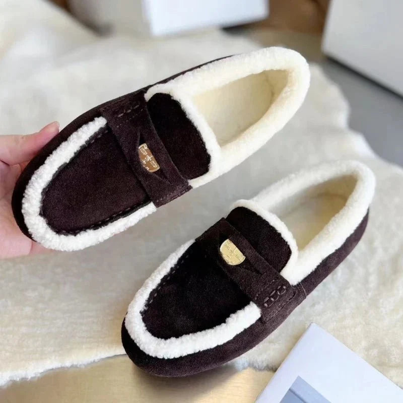 Loafers Cow Suede Wool Lined Slip-On