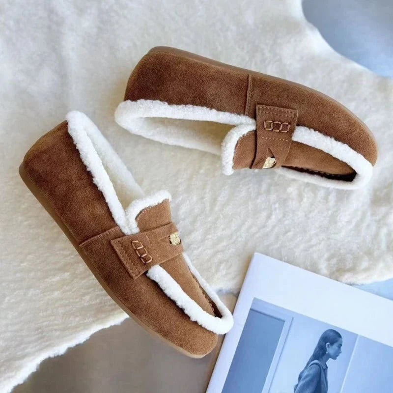 Loafers Cow Suede Wool Lined Slip-On