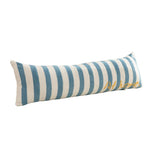 Long Bench Cushion Striped Bouclé Removable Machine Washable Cover