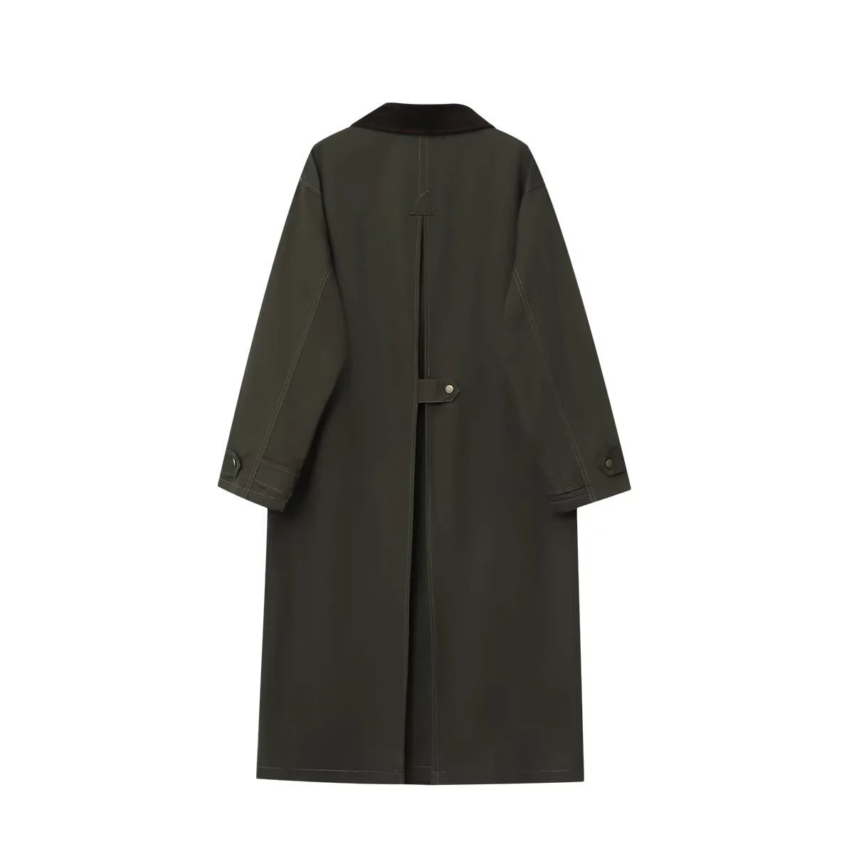Long Coat Water-Repellent Oversized Fit Corduroy Collar