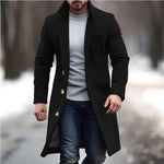Long Coat Wool Blend Fitted Cut Soft Lining