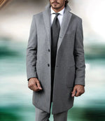 Long Coat Wool Blend Fitted Cut Soft Lining