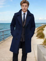 Long Coat Wool Blend Fitted Cut Soft Lining