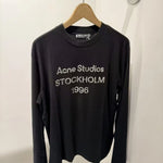 Long-Sleeve Shirt Cotton Jersey Vintage Front Print Crew Neck