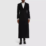 Longline Coat Tailored Fit Lapel Collar Inset Side Pockets
