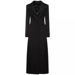 Longline Coat Tailored Fit Lapel Collar Inset Side Pockets