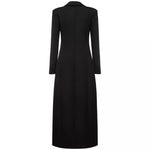 Longline Coat Tailored Fit Lapel Collar Inset Side Pockets