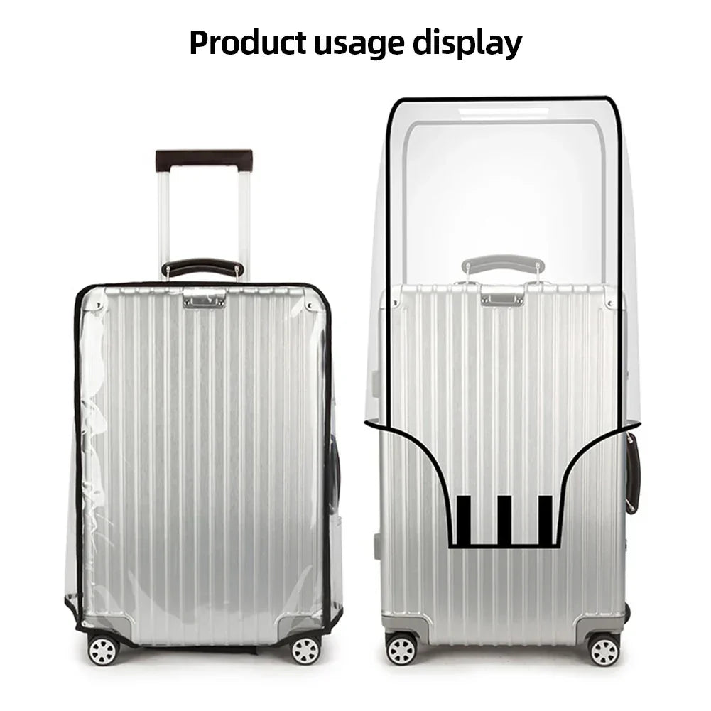 Luggage Cover Clear PVC Waterproof Scratch Protection