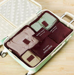 Luggage Organizer Set Waterproof 6-Piece Travel Pouches