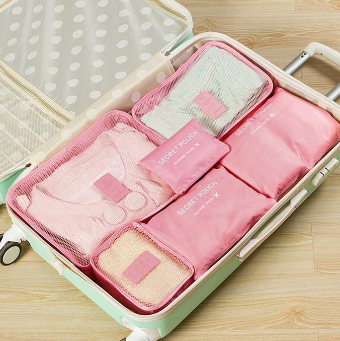 Luggage Organizer Set Waterproof 6-Piece Travel Pouches