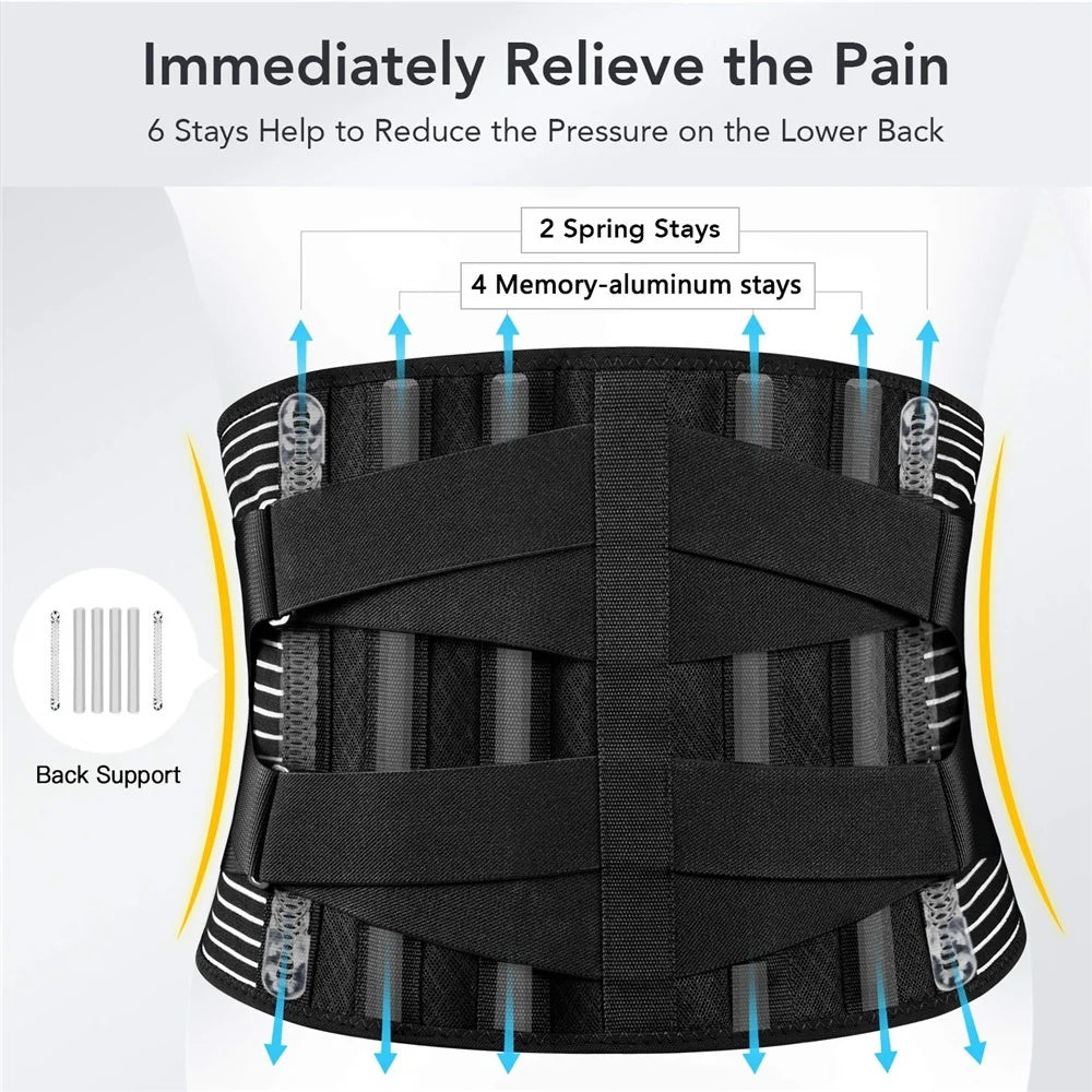 Lumbar Back Brace Targeted Support Adjustable & Breathable